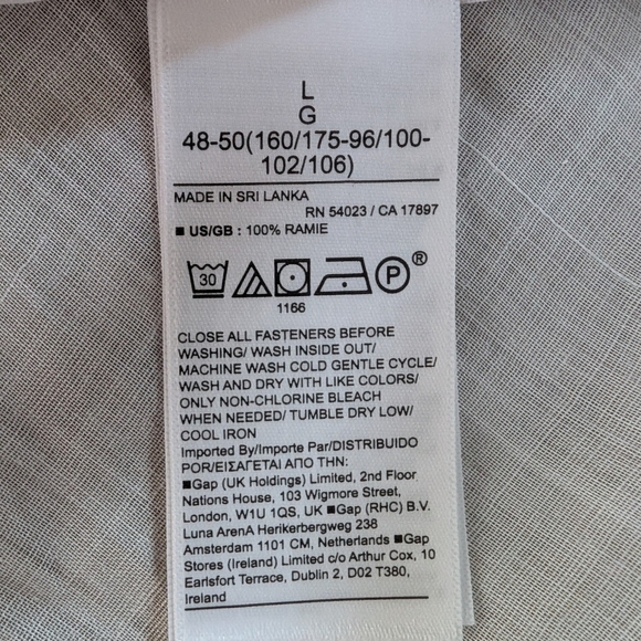 Banana Republic White Sheer Blouse sz L NWT - Picture 5 of 5